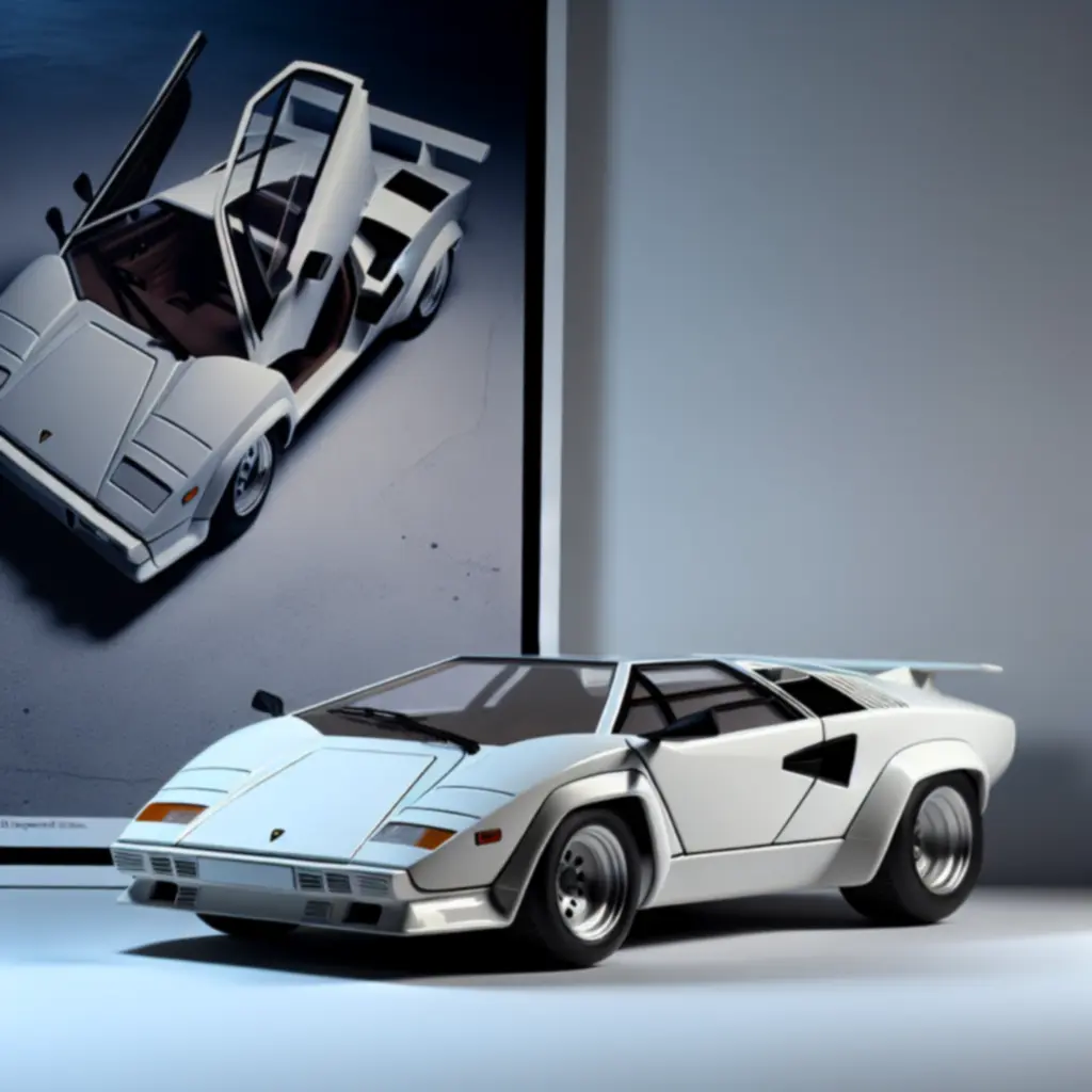 Lamborghini Countach 1:18 – biały klasyk, wersja kolekcjonerska