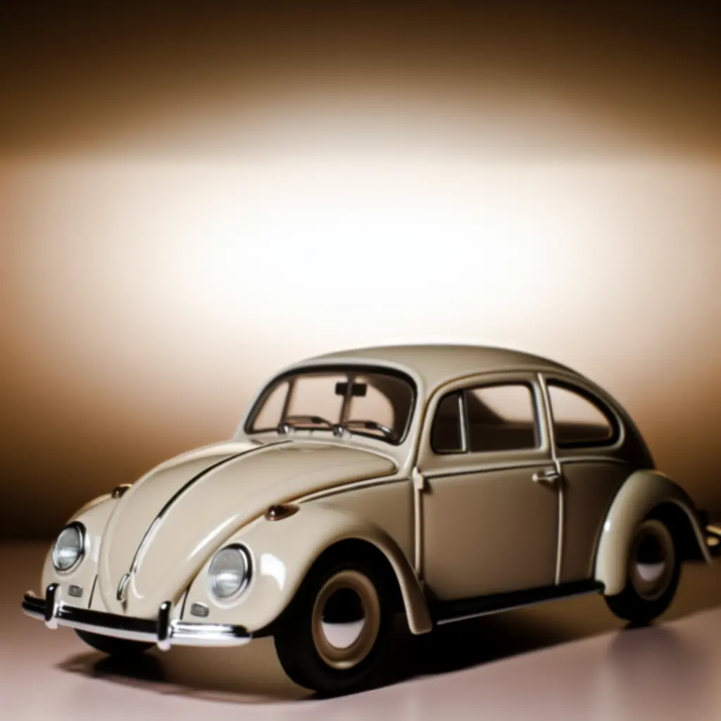 Volkswagen Garbus 1:24 – klasyczny model w kolorze kremowym