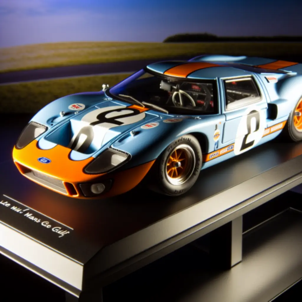 Model Ford GT40 w barwach Le Mans, skala 1:18